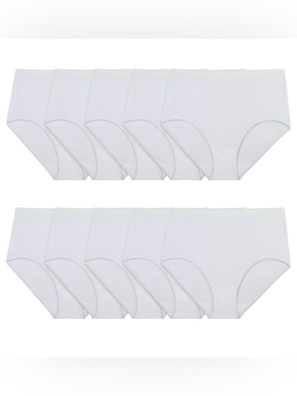 Fruit of the Loom Women's Cotton Brief Underwear, 10-Pack